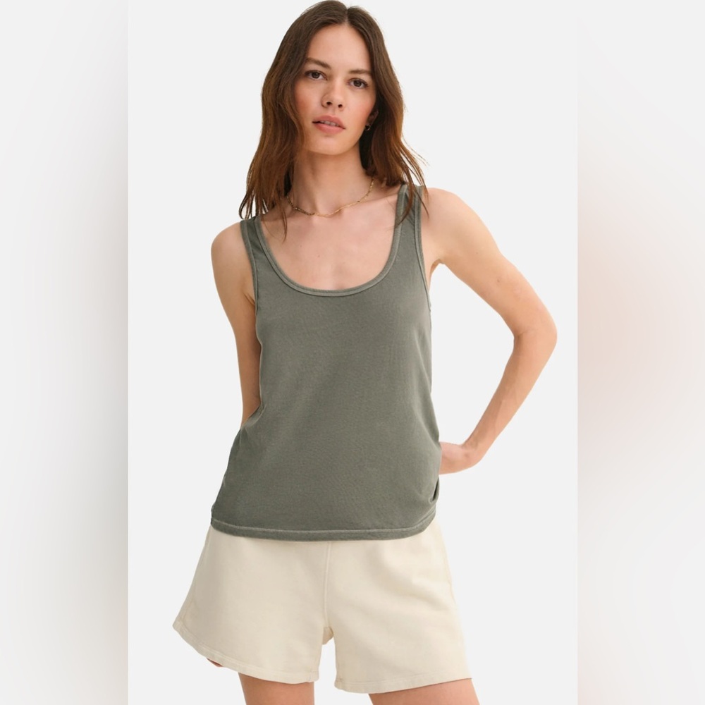 MATE Organic Cotton Layering Tank Forrest Green Sz 2X